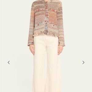 NWT Veronica Beard Sariyah Knit Jacket in Red Multi